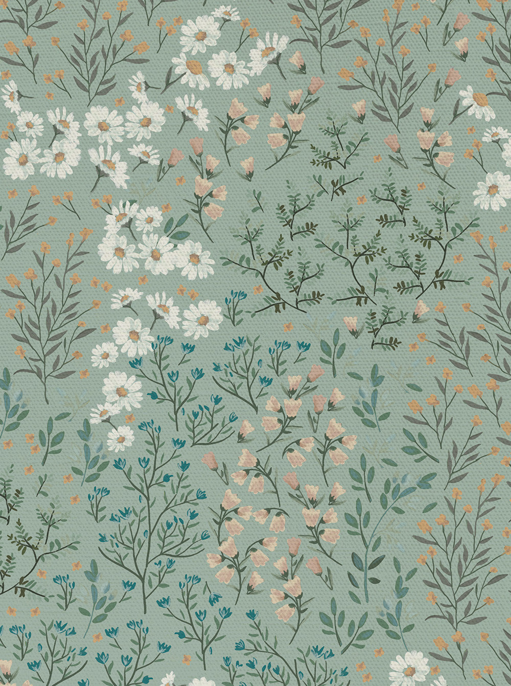 Florecitas fondo turquesa - Concept Matita